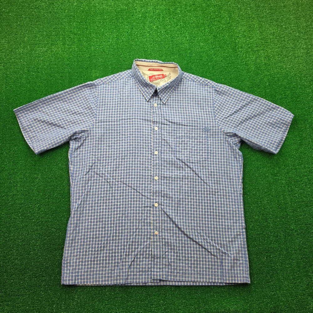 Vintage Billabong Shirt Mens XL Blue Check Never Established Surf Skater Y2K